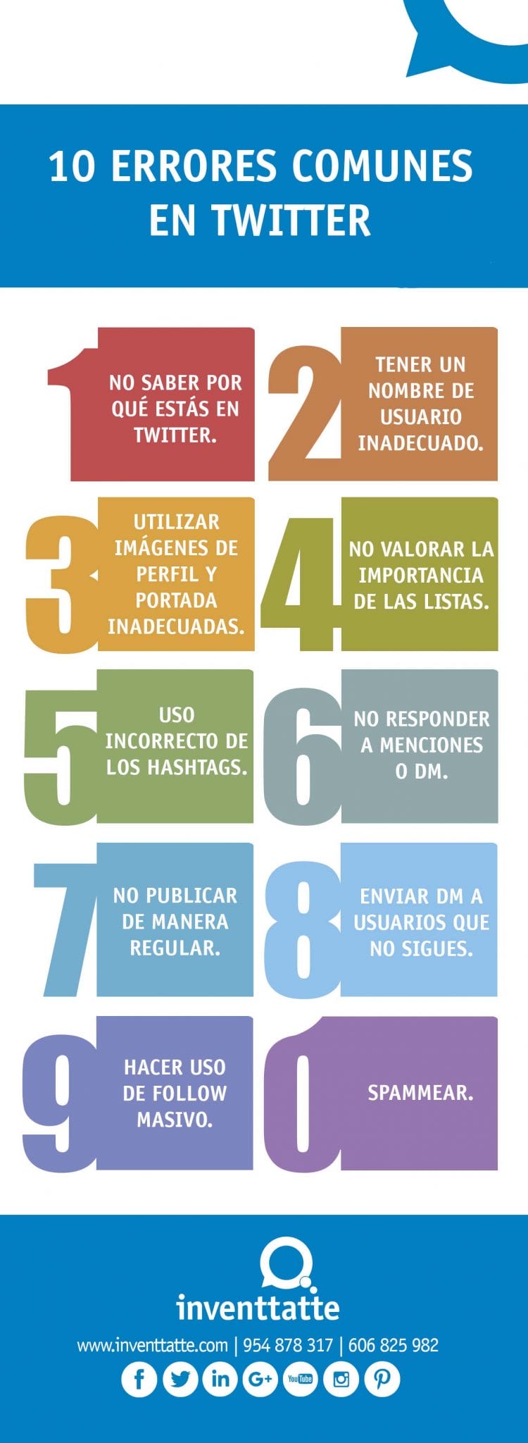 Infografía: 10 Errores Comunes En Twitter