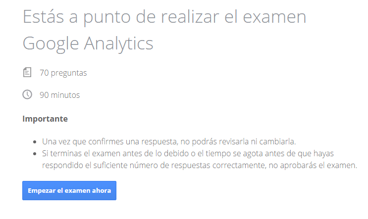 Inicio Certificacion Google Analytics