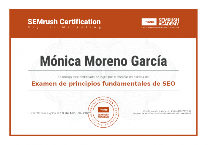 Certificaciones SEO - Semrush Certificacion for SEOs